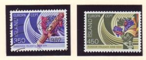 Iceland Sc 554-5 1982 Europa stamp set used