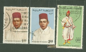 Morocco #185/186/203 Used Multiple