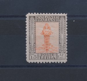 1926-30 Libya, Pictorial set 11 linear, 15 Cent Brown Orange n . 62, MNH ** - E