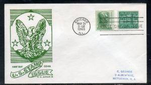 US #1225 Jackson Coil FDC Junior Cachet addr D113