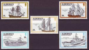 Alderney - Mi. 43-47 (Ships) - MNH - M2339