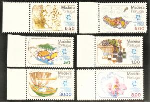 MADEIRA Sc# 68 - 73 MNH FVF Set-6 Tourism Grapes Bullock