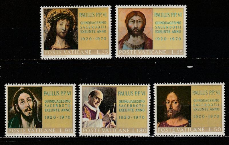 Vatican  1970  Scott No. 487-91  (N*)  Complet