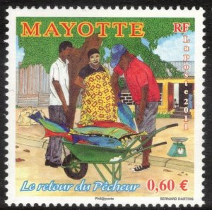 MAYOTTE 2011 Fishermen with Catch; Scott 286; MNH