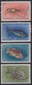 Indonesia Fish (Scott #589-92) MNH 