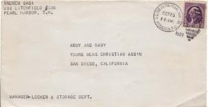 United States Ships 3c Washington 1937 U.S. Sub. Detch. Pearl Harb. Br. Honol...