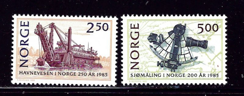 Norway 869-70 MNH 1985 Ship Navigation