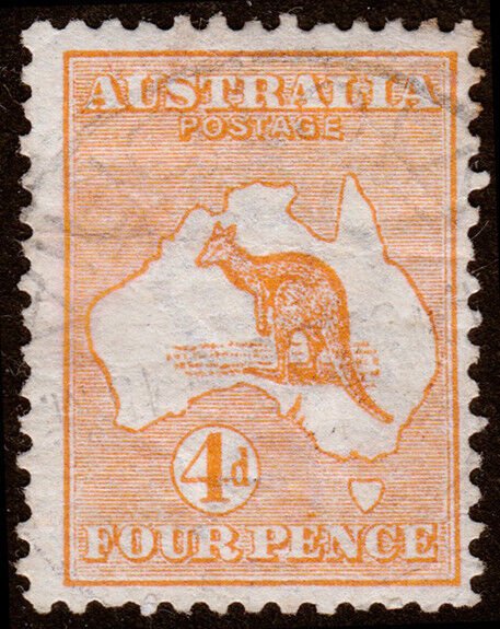 Australia Scott 6, Orange (1913) Used G, CV $40.00 M