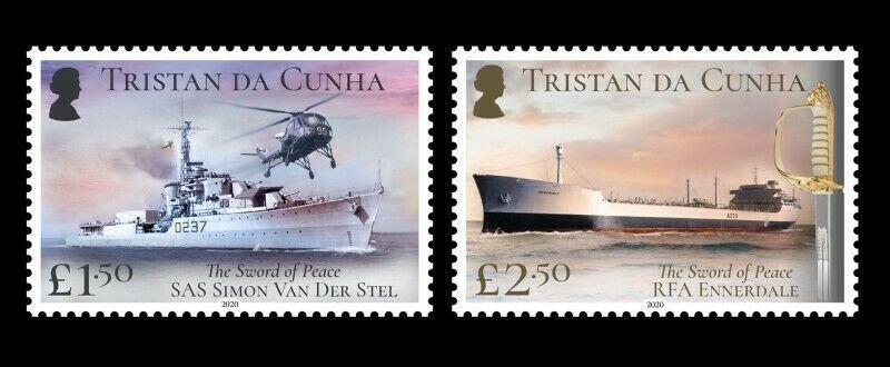 Stamps Ascension Island 2020-Tristan da Cunha-TDC SWORD OF PEACE-SET