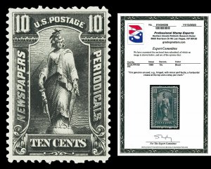Scott PR105 1895 10c Newspaper Issue Mint F-VF OG H Cat $600 with PSE CERT