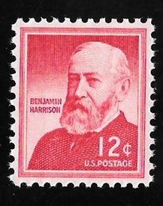 1045A 12 cents 1968 Benjamin Harris Stamp Mint OG NH EGRADED VF-XF 85