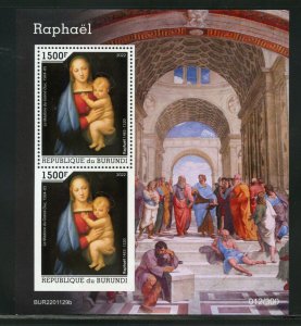 BURUNDI 2022 RAPHAEL THE MADONNA OF THE GRAND DUKE SOUVENIR SHEET MINT NH