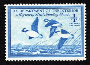 US 1948 Federal Duck Stamp # RW15 Mint Hinged CV60