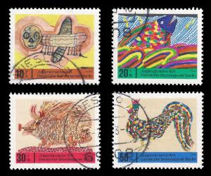 Germany, West Berlin 1971 Sc 9NB79-82 CTO Children's drawings