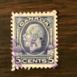 Canada 199 - USED 5¢ King George V - XF/Sup (2), - SSCV 50¢