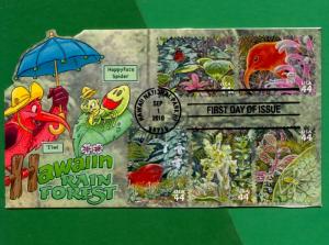 ALOHA! - Hawaiian Rain Forest set on 2 Colorful POP-UP FDCs