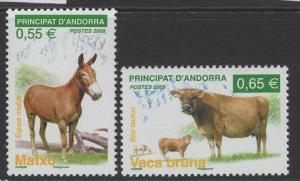 ANDORRA SGF699/700 2009 DOMESTIC ANIMALS MNH