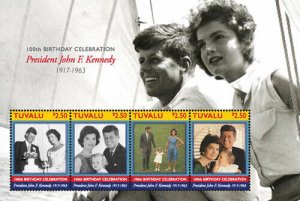 Tuvalu 2017 - JFK 100th Birthday - Sheet of 4 Stamps - MNH