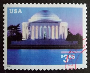 US 3647A (2003 Priority Mail - Jefferson Memorial)
