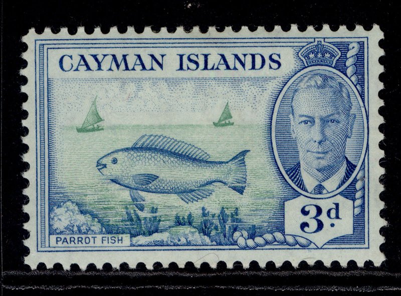 CAYMAN ISLANDS GVI SG141, 3d bright green & light blue, M MINT. 