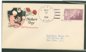 United States #737 On Cover  (Fancy Cancel) (Love)