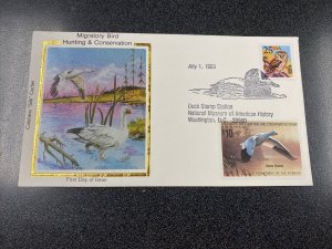 US RW55 Duck Stamp $10 FDC On Colorado “ Silk “ Cachet Cover