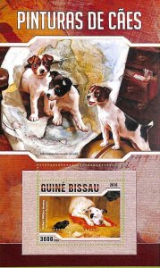A7772a - Guinea-Bissau - ERROR MISPERF  Stamp Sheet -2016 Animals DOGS