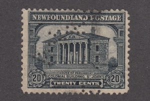 NEWFOUNDLAND #157 USED AYRE PERFIN