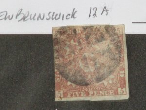 CANADA, NEW BRUNSWICK, SCOTT# 12, USED WITH FANCY CANCEL