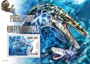 SIERRA LEONE 2015 SHEET PREHISTORIC WATER ANIMALS srl15313b