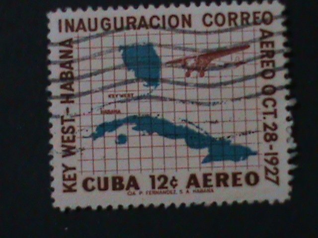 ​CUBA-SC#C172 30TH ANNIV: AIRMAIL SERVICE TO HAVANA-USED-VF-VERY OLD STAMP
