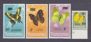 1975 Tanzania 50-53 Overprint # 42,45-46,49 45,00 €