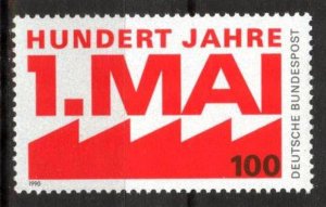 Germany 1990 100 Year of Work Day 1 May MNH