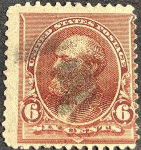 U.S.# 224-USED--SINGLE---BROWN RED---1890(LOTC28)