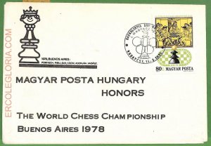 ZA0284 - HUNGARY - Postal History - Special cover - Chess - 1973