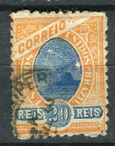 BRAZIL; 1890s classic Liberty Head issue fine used 20r. value