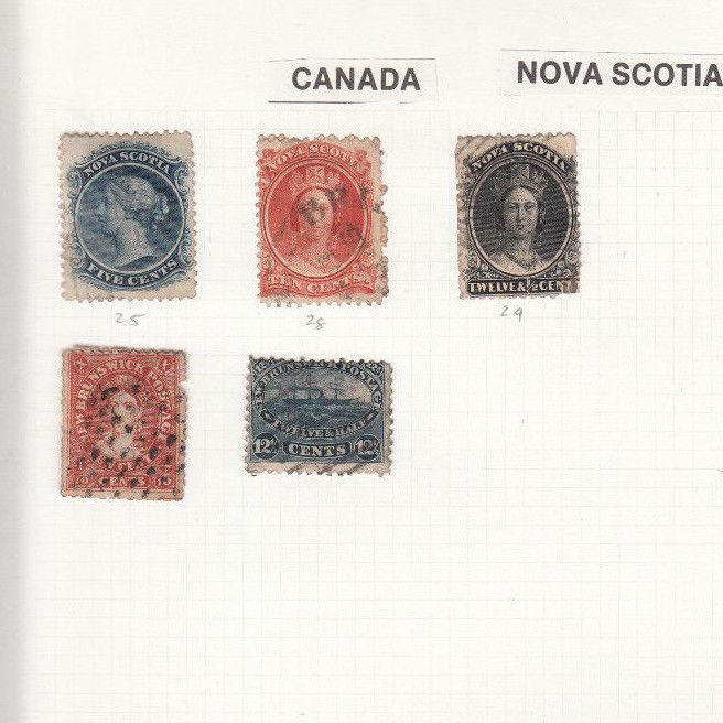 NOVA SCOTIA / NEW BRUNSWICK VALUES ON PAGE USED