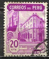 Peru; 1938: Sc. # 379: Used Single Stamp +
