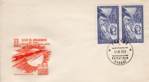 Czechoslovakia 1959 Sc#913 Reaching for the Moon FDC