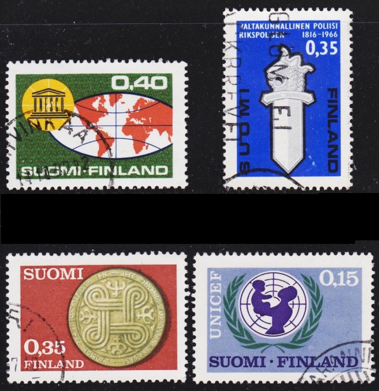 Finland Scott 440-43 F to VF used.