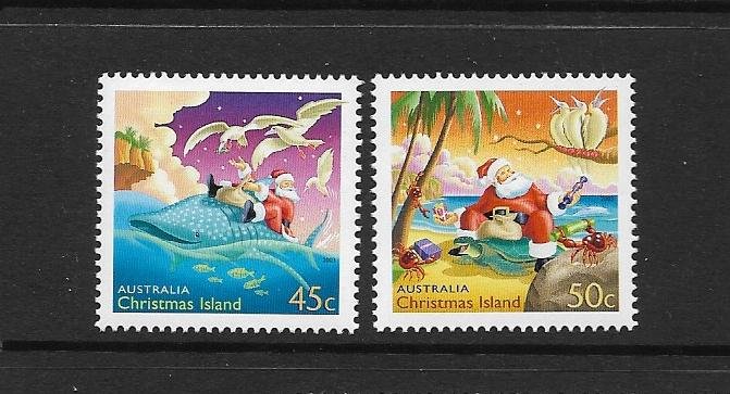 CHRISTMAS ISLAND #443-4 CHRISTMAS 2003   MNH