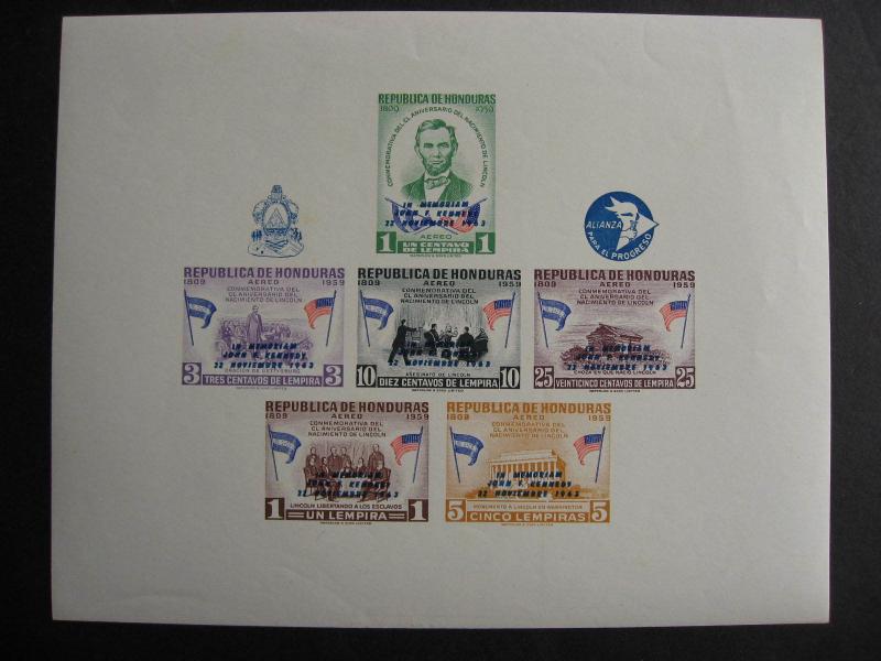 HONDURAS Sc C300a MNH overprinted souvenir sheet, check it out!