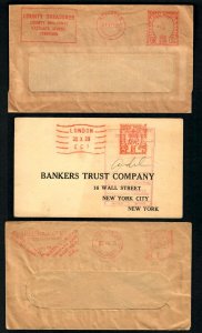 CF30  U.K. 3 covers 1929-1959  Meters windows Advt. Bricks, Bank S.S. Hororata