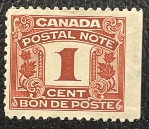 Canada #FPS2 MNH F/VF - 1c Brown Postal Note Tax 1932 [W11.4.3]