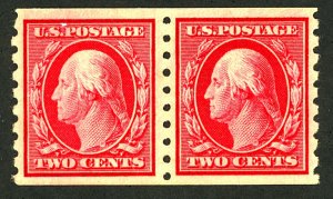 U.S. #393 MINT PAIR OG HR