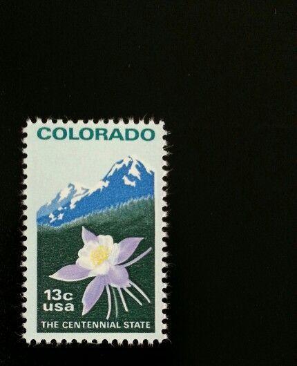 1977 13c Colorado Statehood, Rocky Mountain Columbine Scott 1711 Mint F/VF NH