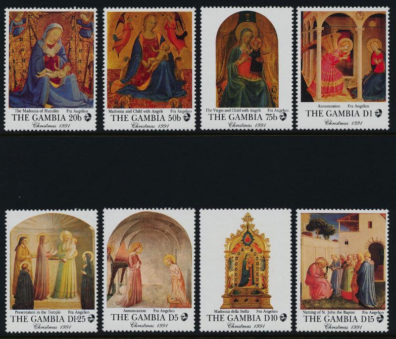 Gambia 1162-71 MNH Christmas, Art