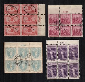 US 649 836 796 774  used  plate blocks