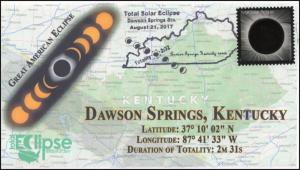 17-209, 2017, Total Solar Eclipse, Dawson Springs KY, Event Cover, Pictorial