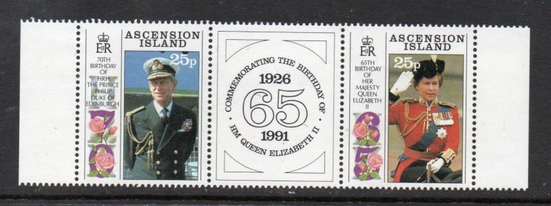 Ascension Sc 506a 1991 Royal Birthdays stamp pair mint NH